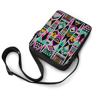 Vintage Tribal Aztec Pattern Print Rectangular Crossbody Bag