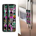 Vintage Tribal Aztec Pattern Print Refrigerator Handle Covers
