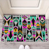 Vintage Tribal Aztec Pattern Print Rubber Doormat