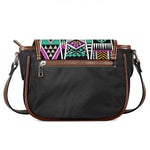 Vintage Tribal Aztec Pattern Print Saddle Bag