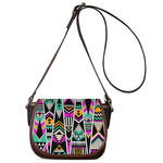 Vintage Tribal Aztec Pattern Print Saddle Bag