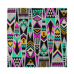 Vintage Tribal Aztec Pattern Print Silk Bandana