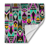 Vintage Tribal Aztec Pattern Print Silk Bandana