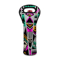 Vintage Tribal Aztec Pattern Print Single Neoprene Wine Tote
