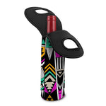 Vintage Tribal Aztec Pattern Print Single Neoprene Wine Tote