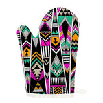 Vintage Tribal Aztec Pattern Print Single Oven Mitt