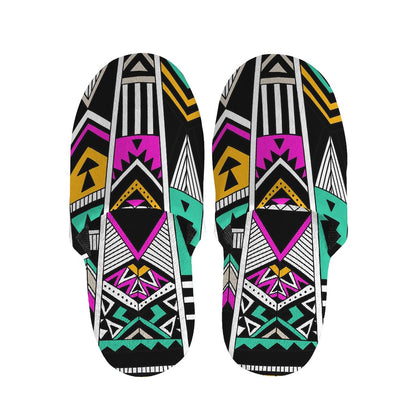 Vintage Tribal Aztec Pattern Print Slippers