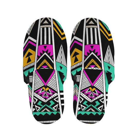Vintage Tribal Aztec Pattern Print Slippers