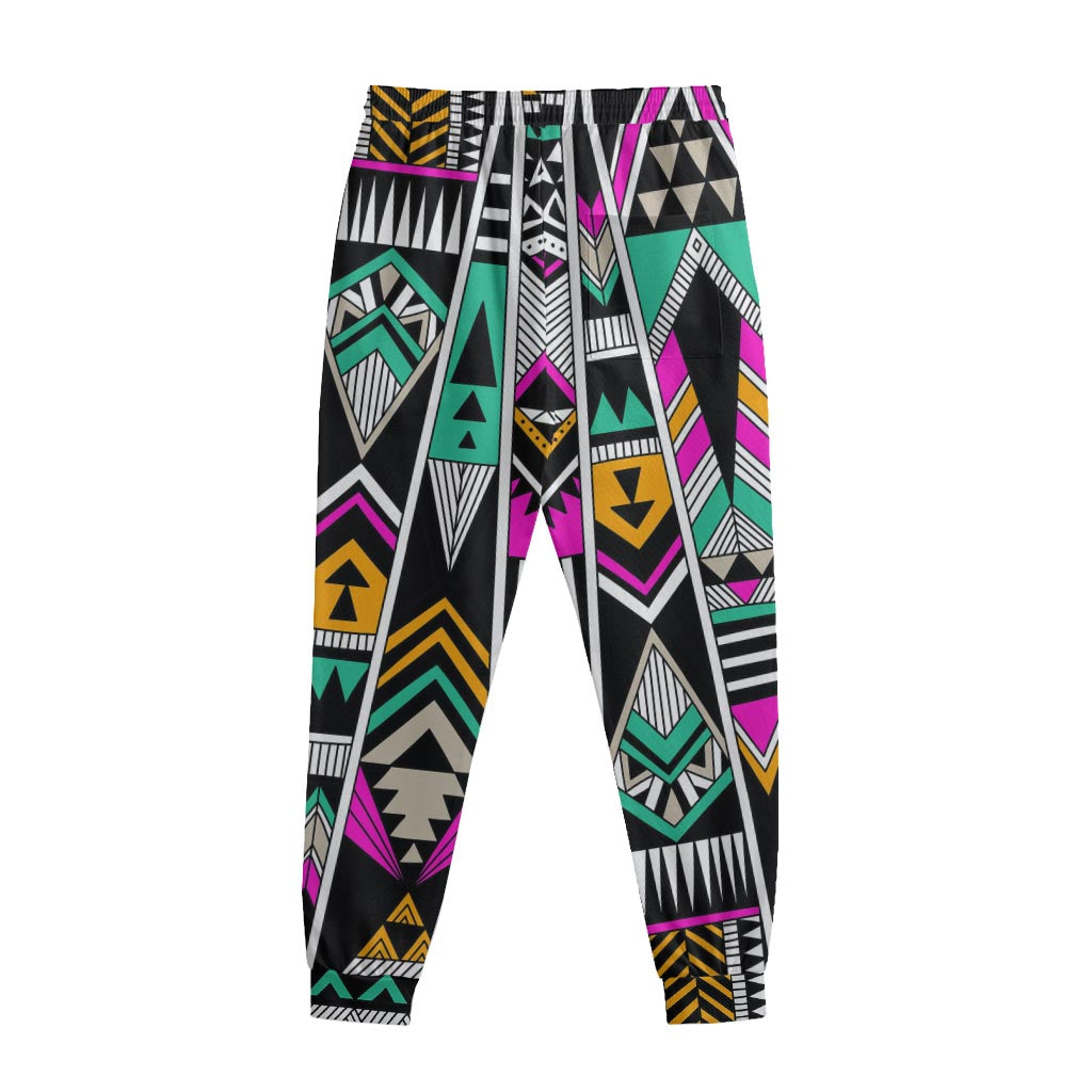 Vintage Tribal Aztec Pattern Print Sweatpants