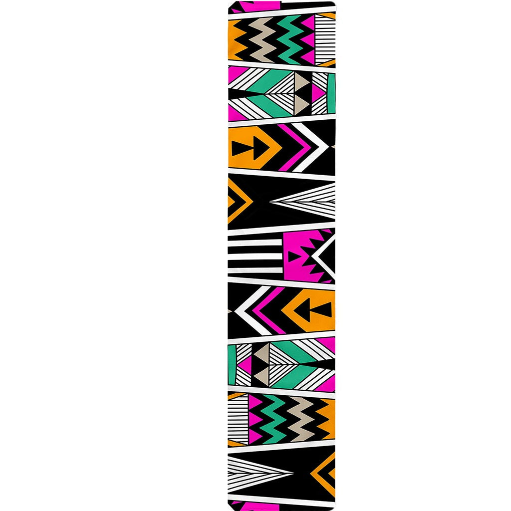 Vintage Tribal Aztec Pattern Print Table Runner