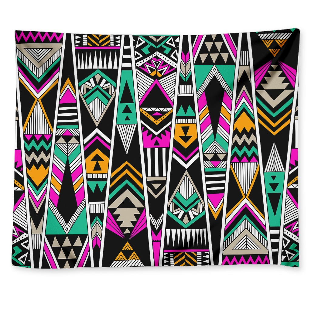 Vintage Tribal Aztec Pattern Print Tapestry