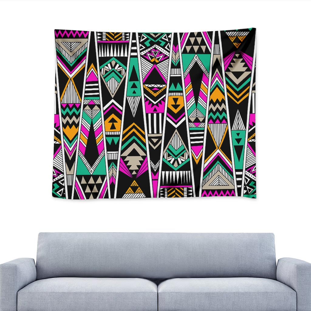 Vintage Tribal Aztec Pattern Print Tapestry
