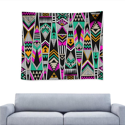 Vintage Tribal Aztec Pattern Print Tapestry