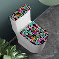 Vintage Tribal Aztec Pattern Print Toilet Lid And Tank Cover Set