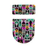 Vintage Tribal Aztec Pattern Print Toilet Lid And Tank Cover Set
