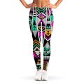Vintage Tribal Aztec Pattern Print Women's Leggings