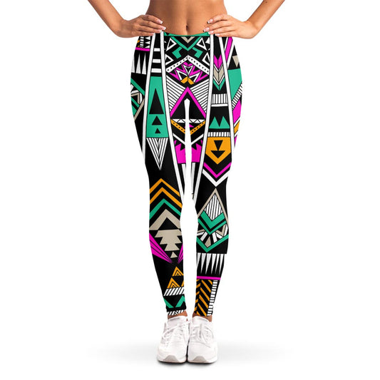 Vintage Tribal Aztec Pattern Print Women's Leggings