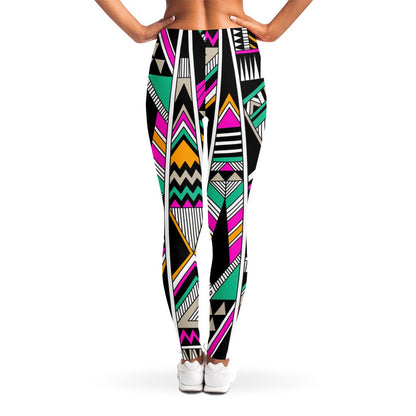 Vintage Tribal Aztec Pattern Print Women's Leggings