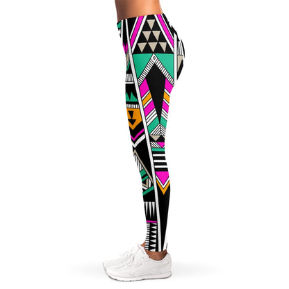 Vintage Tribal Aztec Pattern Print Women's Leggings