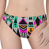 Vintage Tribal Aztec Pattern Print Women's Thong