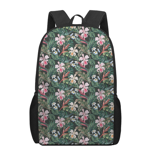 Vintage Tropical Exotic Hawaiian Print 17 Inch Backpack
