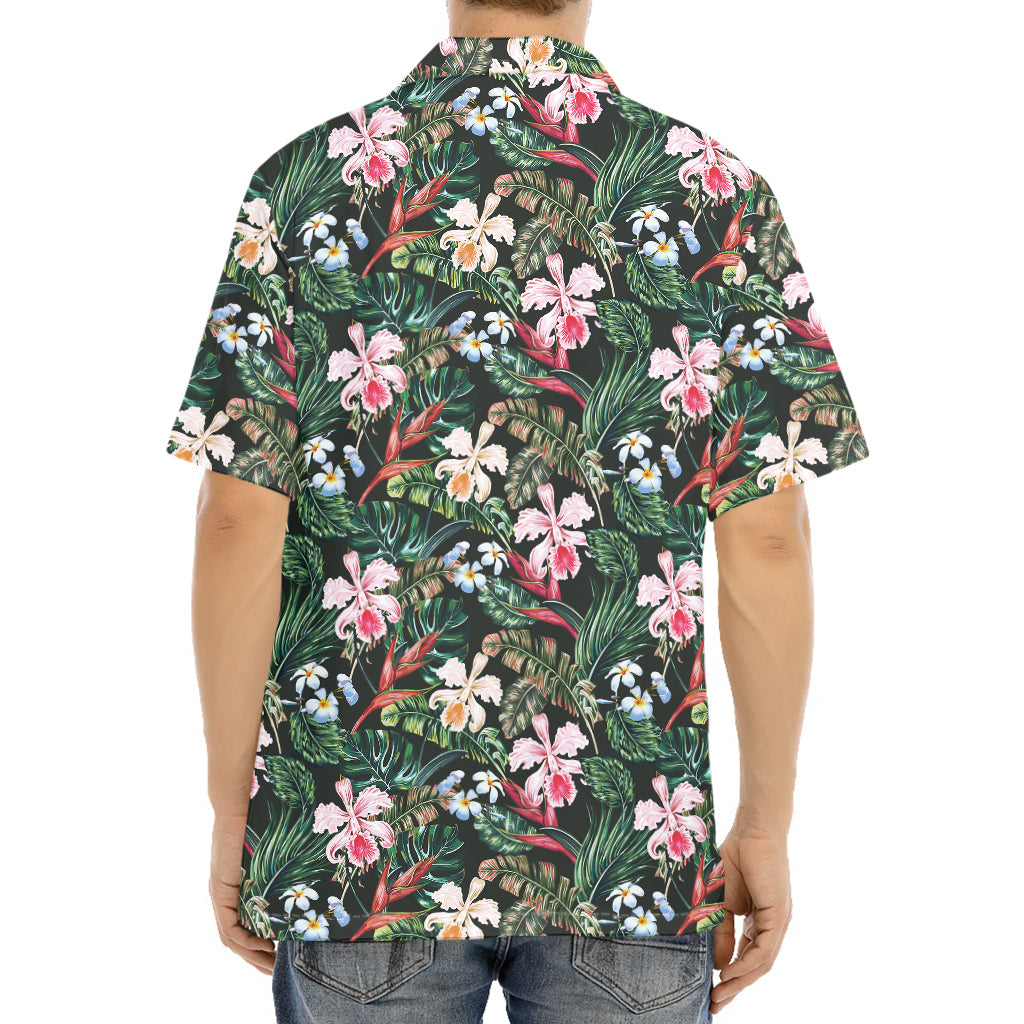 Vintage Tropical Exotic Hawaiian Print Aloha Shirt