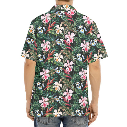 Vintage Tropical Exotic Hawaiian Print Aloha Shirt