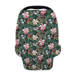 Vintage Tropical Exotic Hawaiian Print Baby Seat Cover