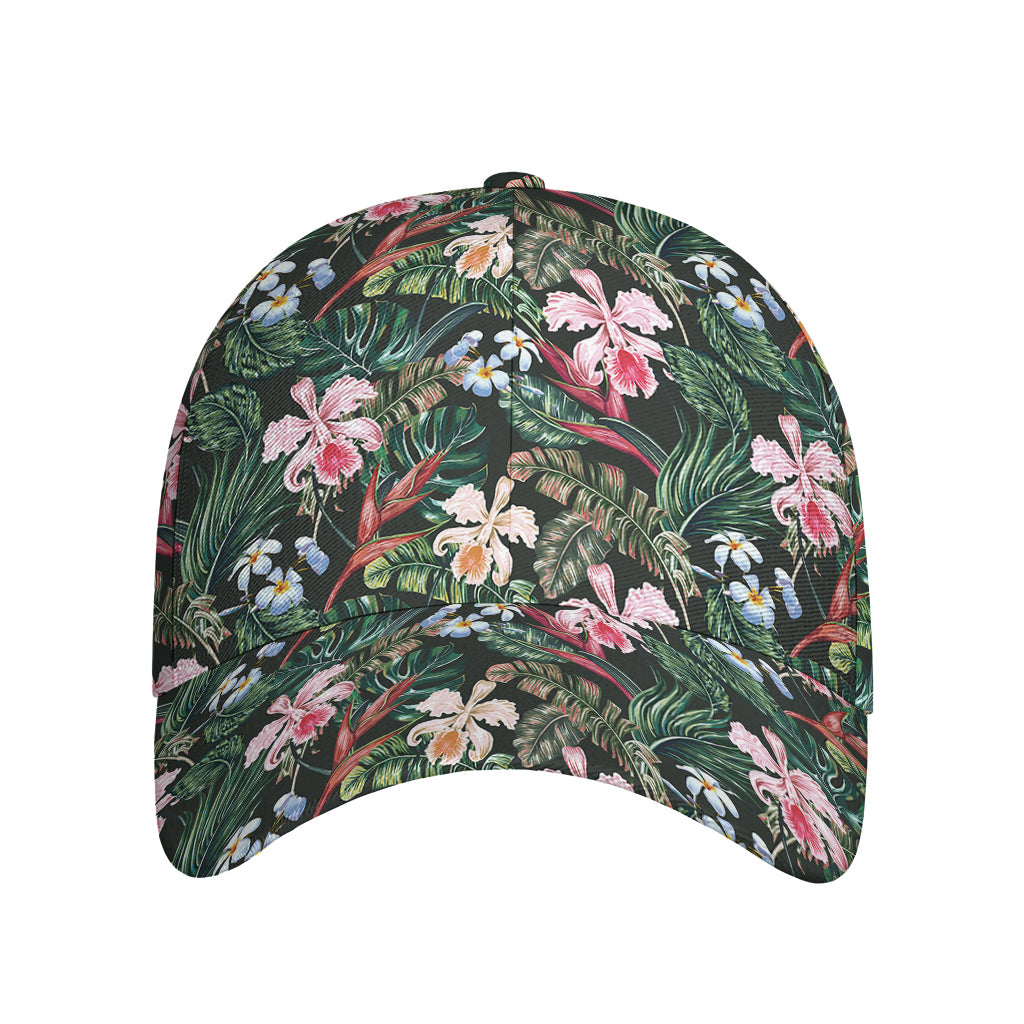Vintage Tropical Exotic Hawaiian Print Baseball Cap