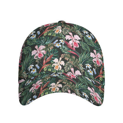 Vintage Tropical Exotic Hawaiian Print Baseball Cap