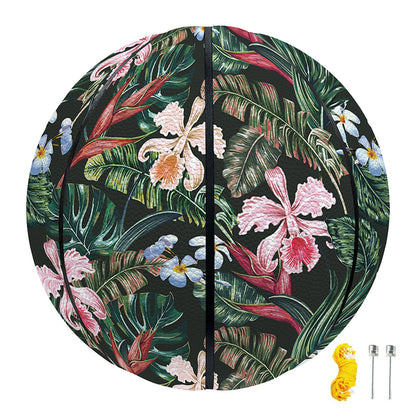 Vintage Tropical Exotic Hawaiian Print Basketball
