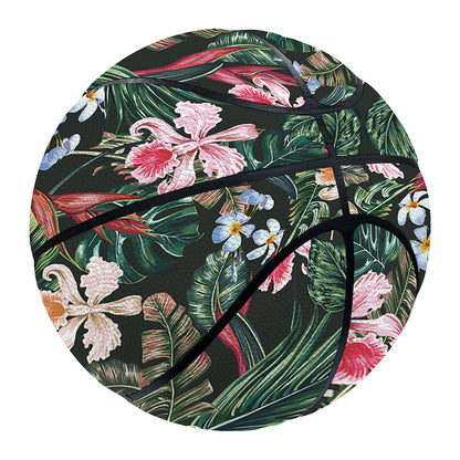 Vintage Tropical Exotic Hawaiian Print Basketball