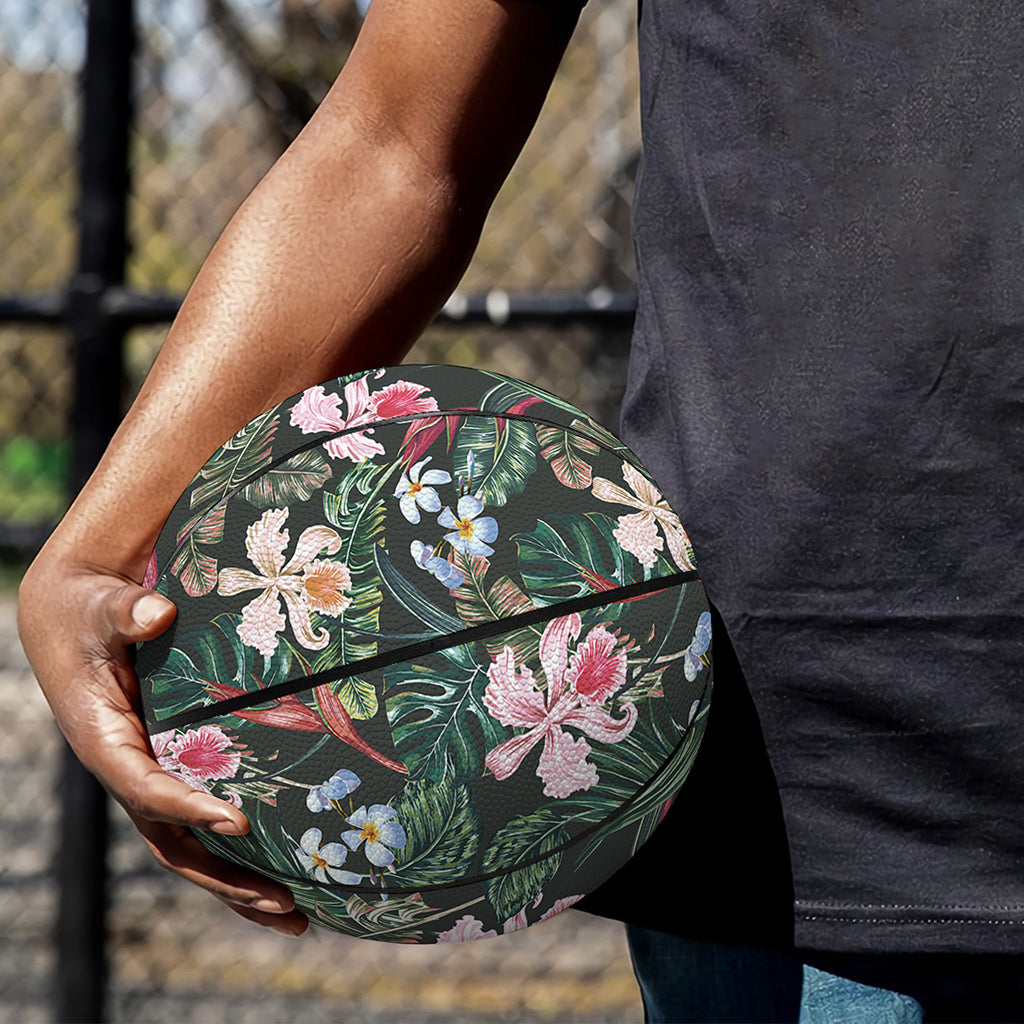 Vintage Tropical Exotic Hawaiian Print Basketball