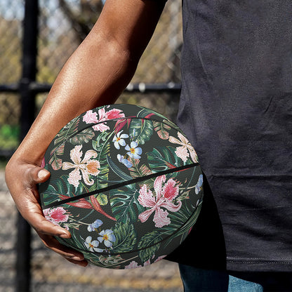 Vintage Tropical Exotic Hawaiian Print Basketball