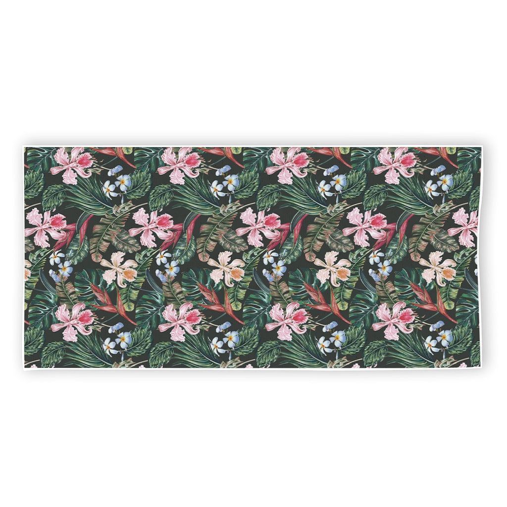 Vintage Tropical Exotic Hawaiian Print Beach Towel