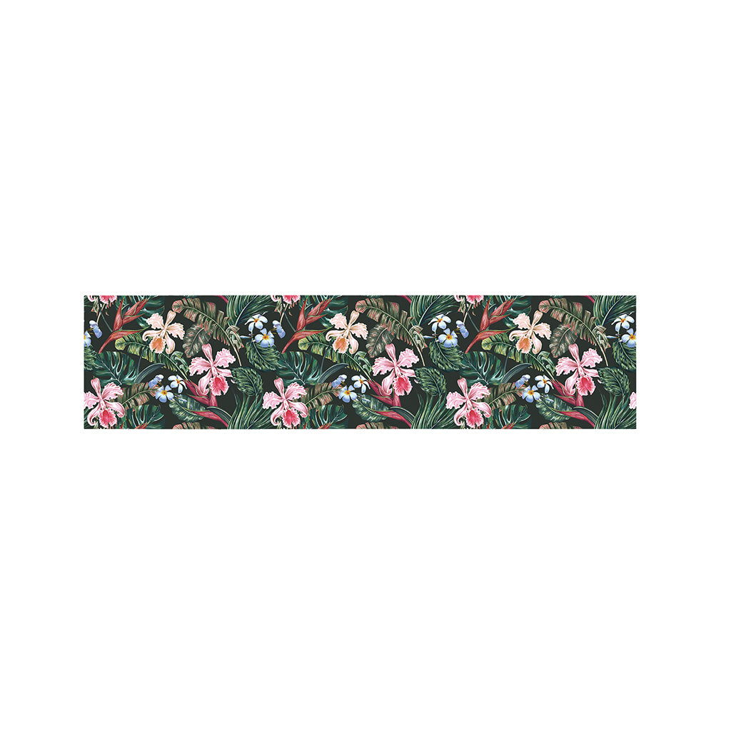 Vintage Tropical Exotic Hawaiian Print Bed Runner