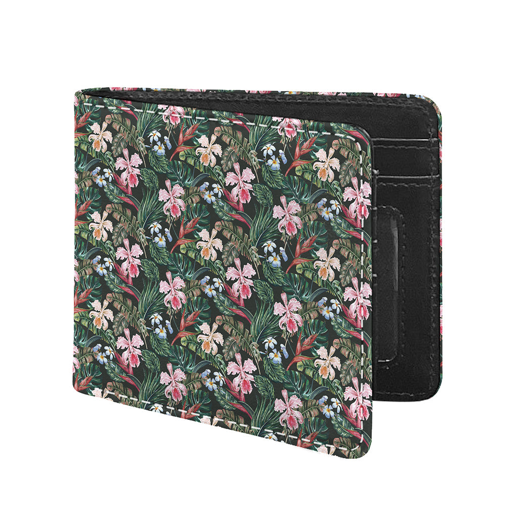 Vintage Tropical Exotic Hawaiian Print Bifold Wallet
