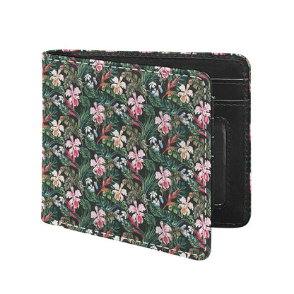 Vintage Tropical Exotic Hawaiian Print Bifold Wallet
