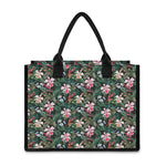 Vintage Tropical Exotic Hawaiian Print Canvas Tote Bag