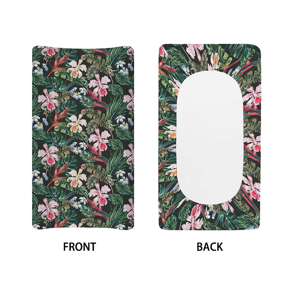 Vintage Tropical Exotic Hawaiian Print Changing Pad Cover