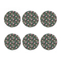 Vintage Tropical Exotic Hawaiian Print Coaster Set