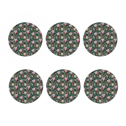 Vintage Tropical Exotic Hawaiian Print Coaster Set