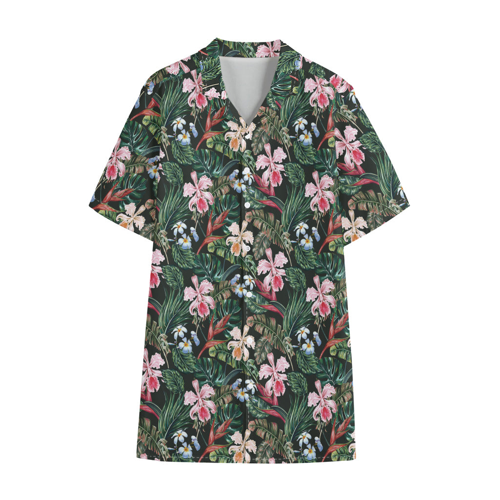 Vintage Tropical Exotic Hawaiian Print Cotton Hawaiian Shirt