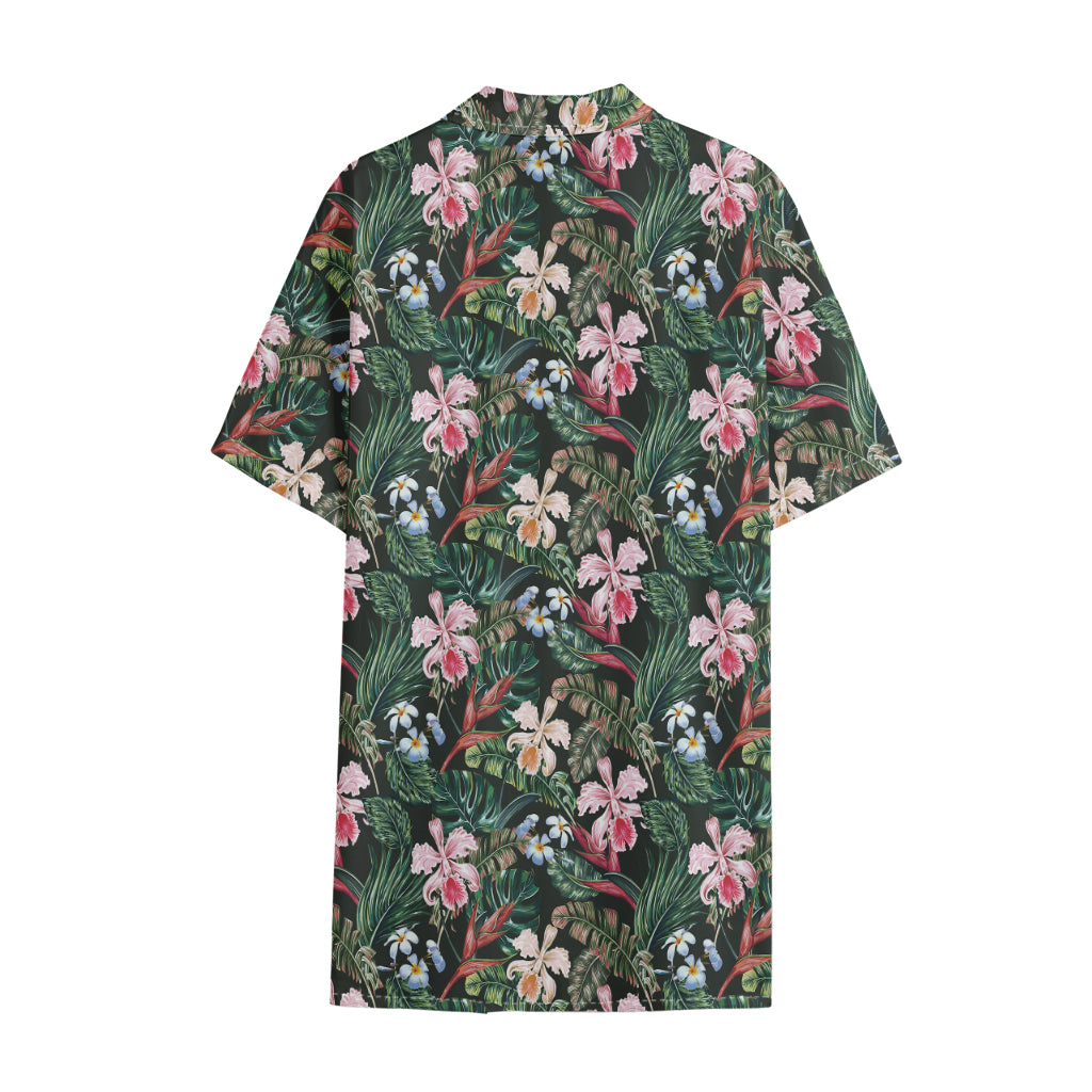 Vintage Tropical Exotic Hawaiian Print Cotton Hawaiian Shirt
