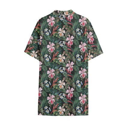 Vintage Tropical Exotic Hawaiian Print Cotton Hawaiian Shirt