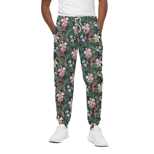 Vintage Tropical Exotic Hawaiian Print Cotton Pants