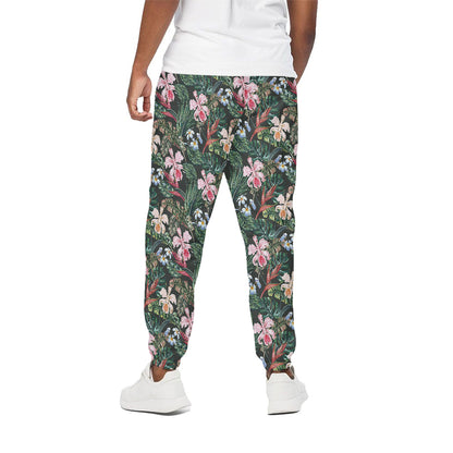 Vintage Tropical Exotic Hawaiian Print Cotton Pants