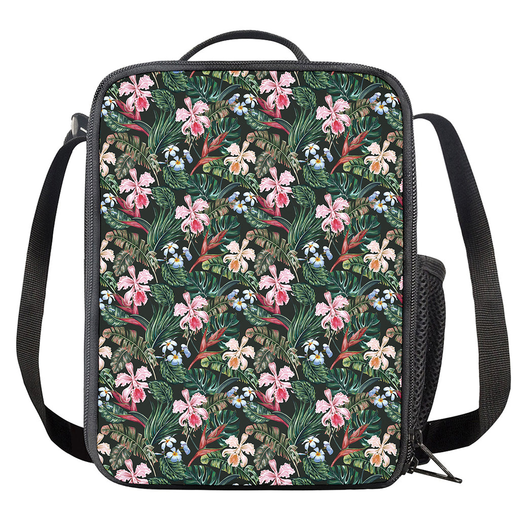 Vintage Tropical Exotic Hawaiian Print Crossbody Lunch Bag