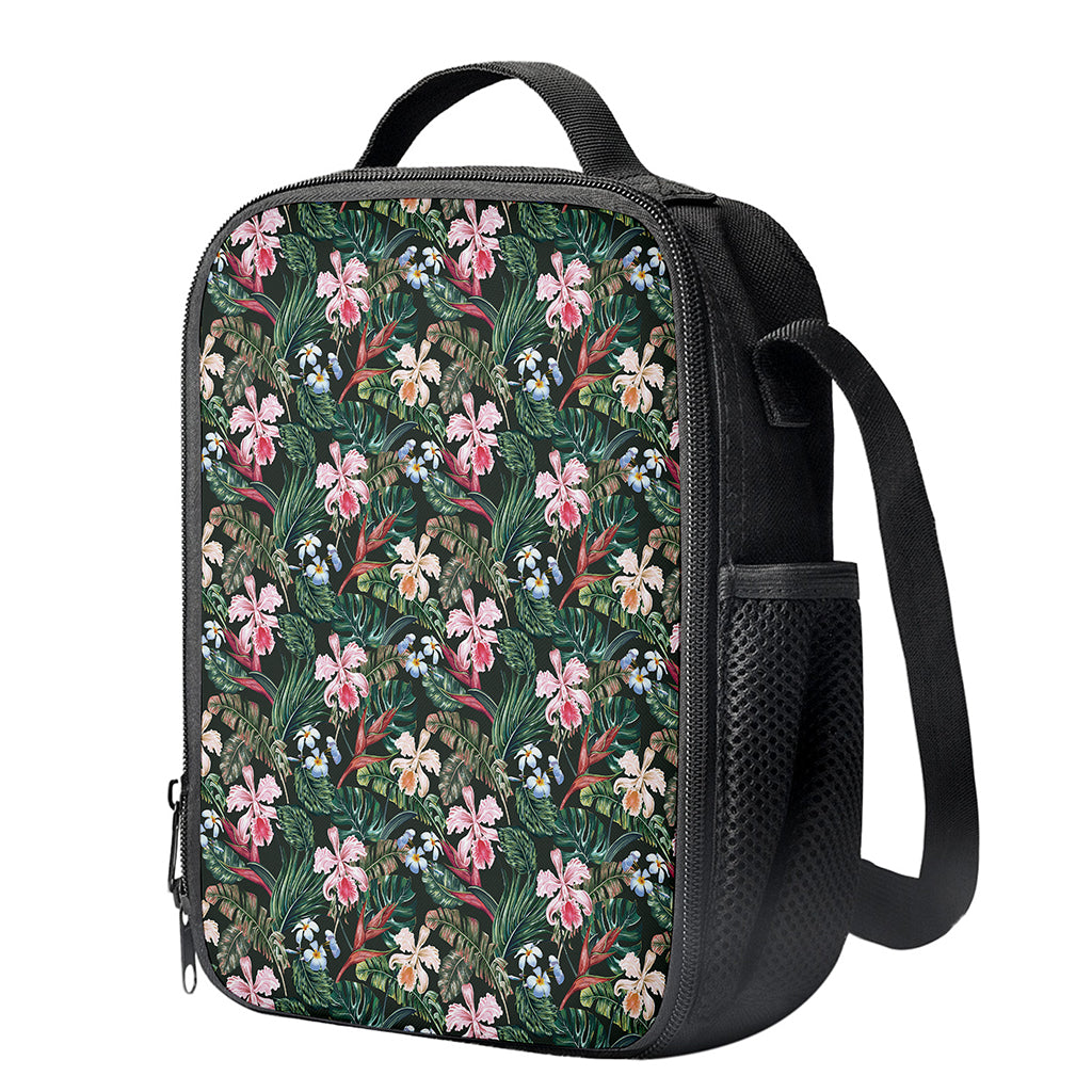 Vintage Tropical Exotic Hawaiian Print Crossbody Lunch Bag