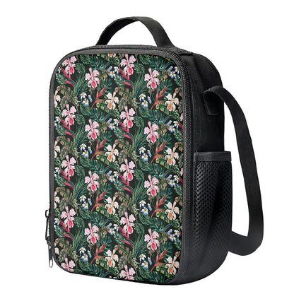 Vintage Tropical Exotic Hawaiian Print Crossbody Lunch Bag